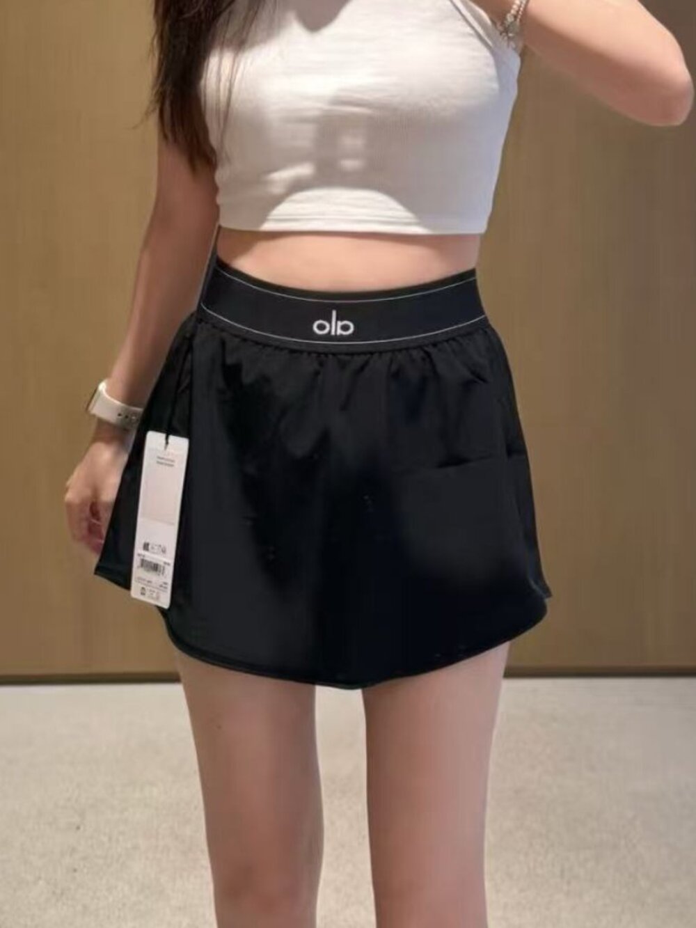 ALO Yoga🎨Black Flared Match Point Tennis Skirt